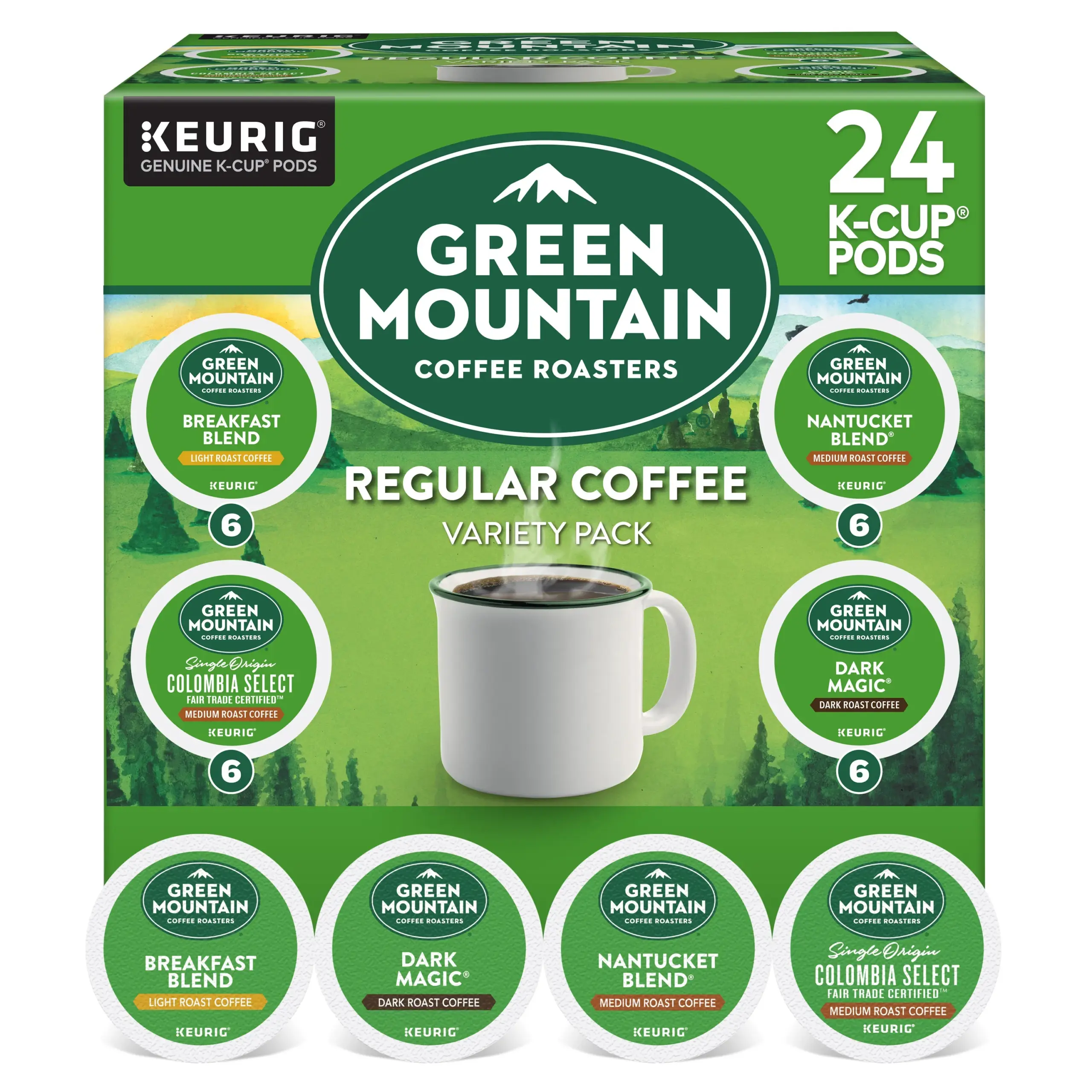 11th Street Coffee - Green Mountain Regular Variety K-Cup Sampler