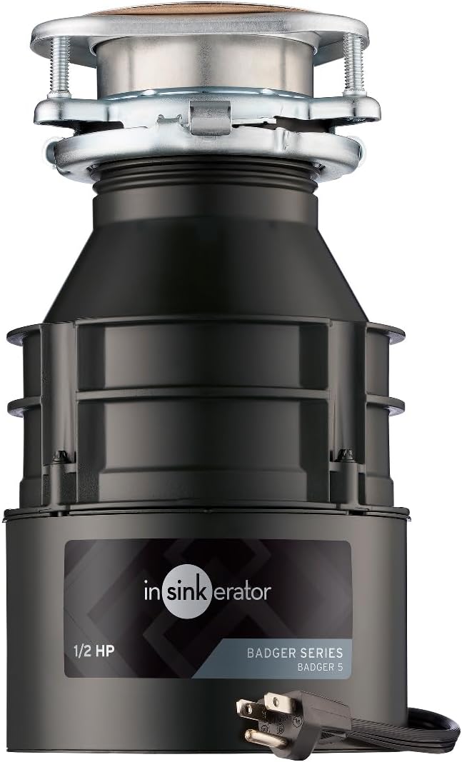 InSinkErator Badger 5 continuous feed garbage disposal with power cord
