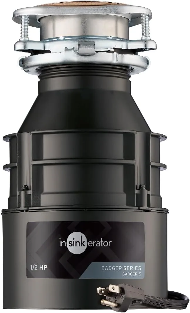 InSinkErator Badger 5 continuous feed garbage disposal with power cord