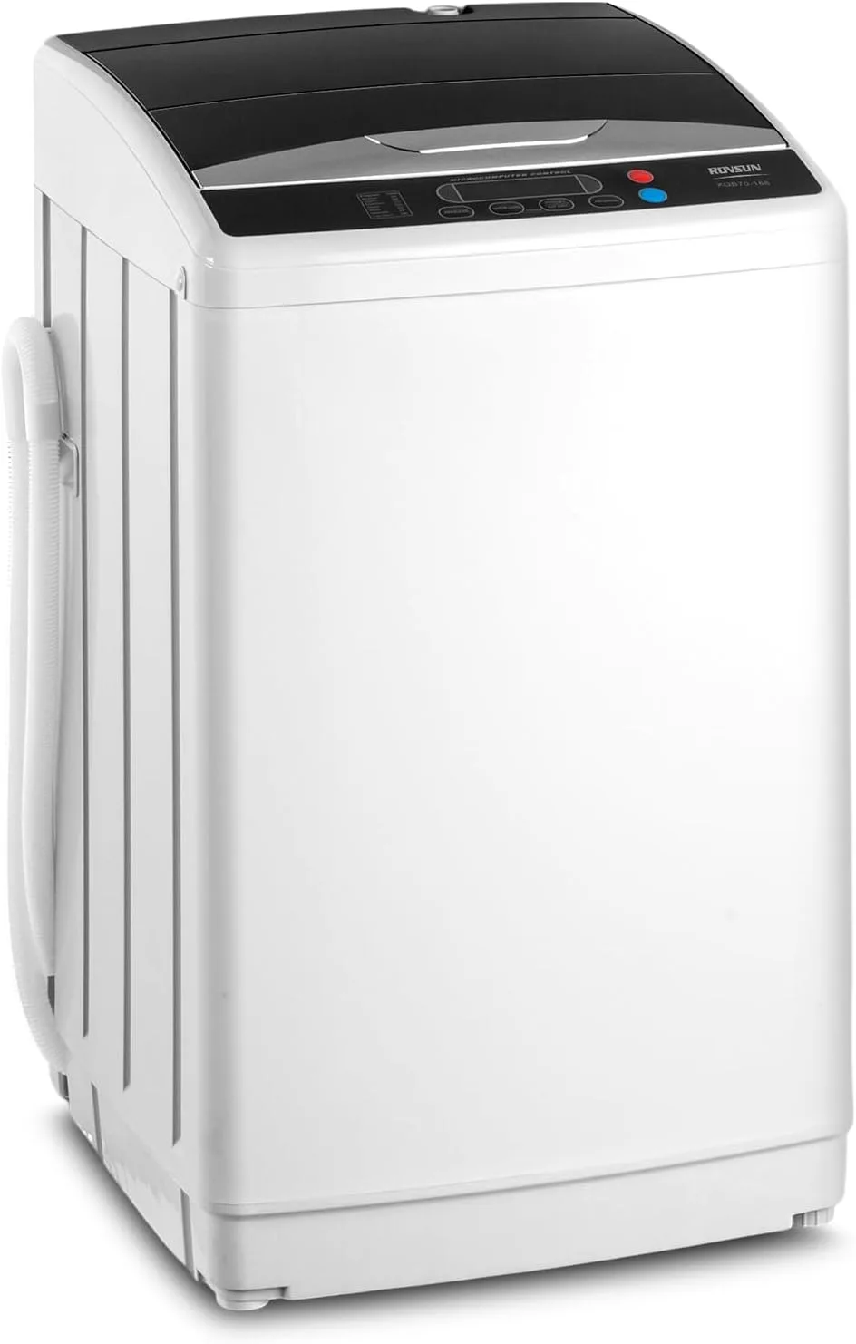ROVSUN white full automatic portable washing machine with stainless steel drum
