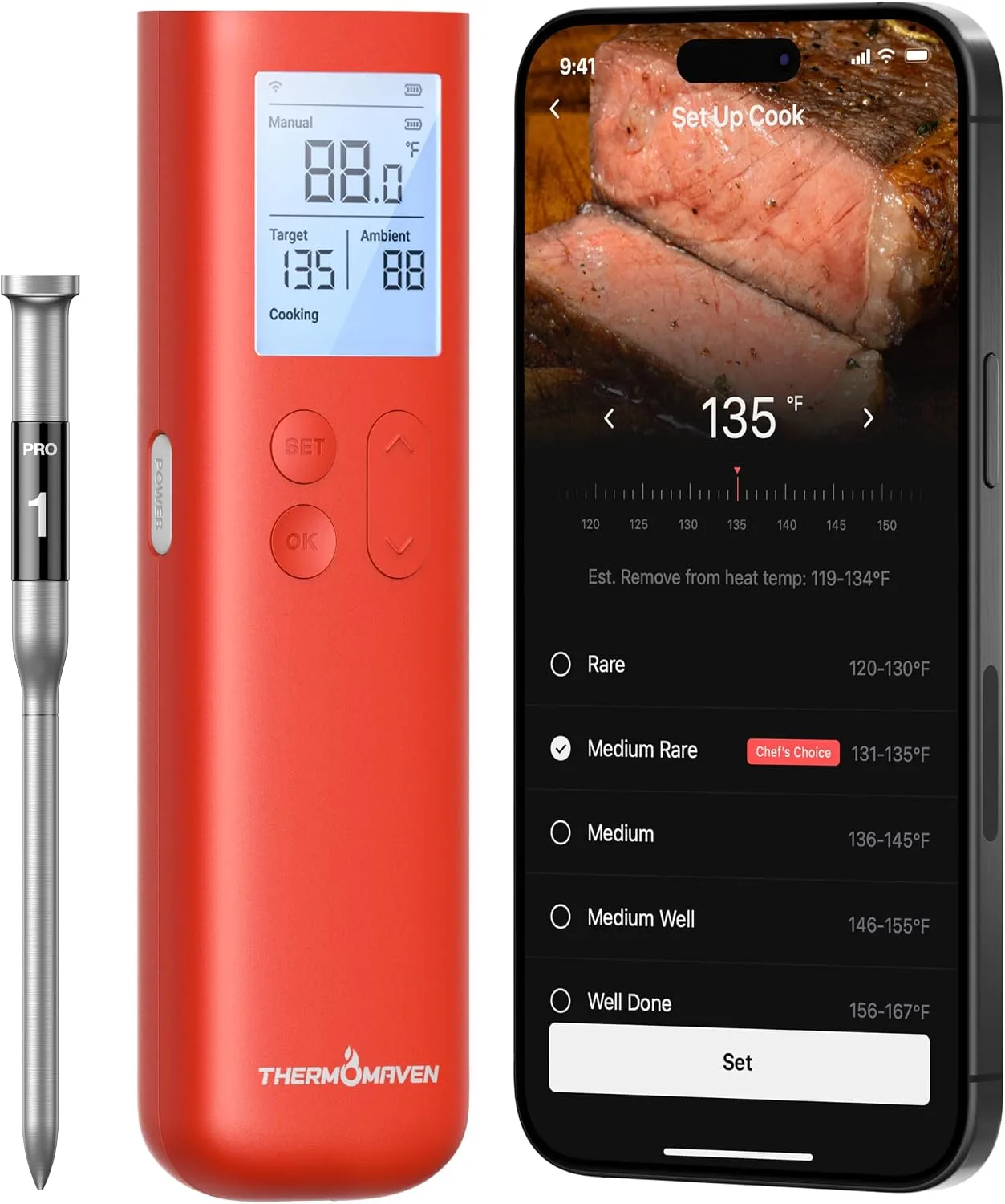 Bluetooth, Radio, and WiFi Probes Compared for Long Cooks