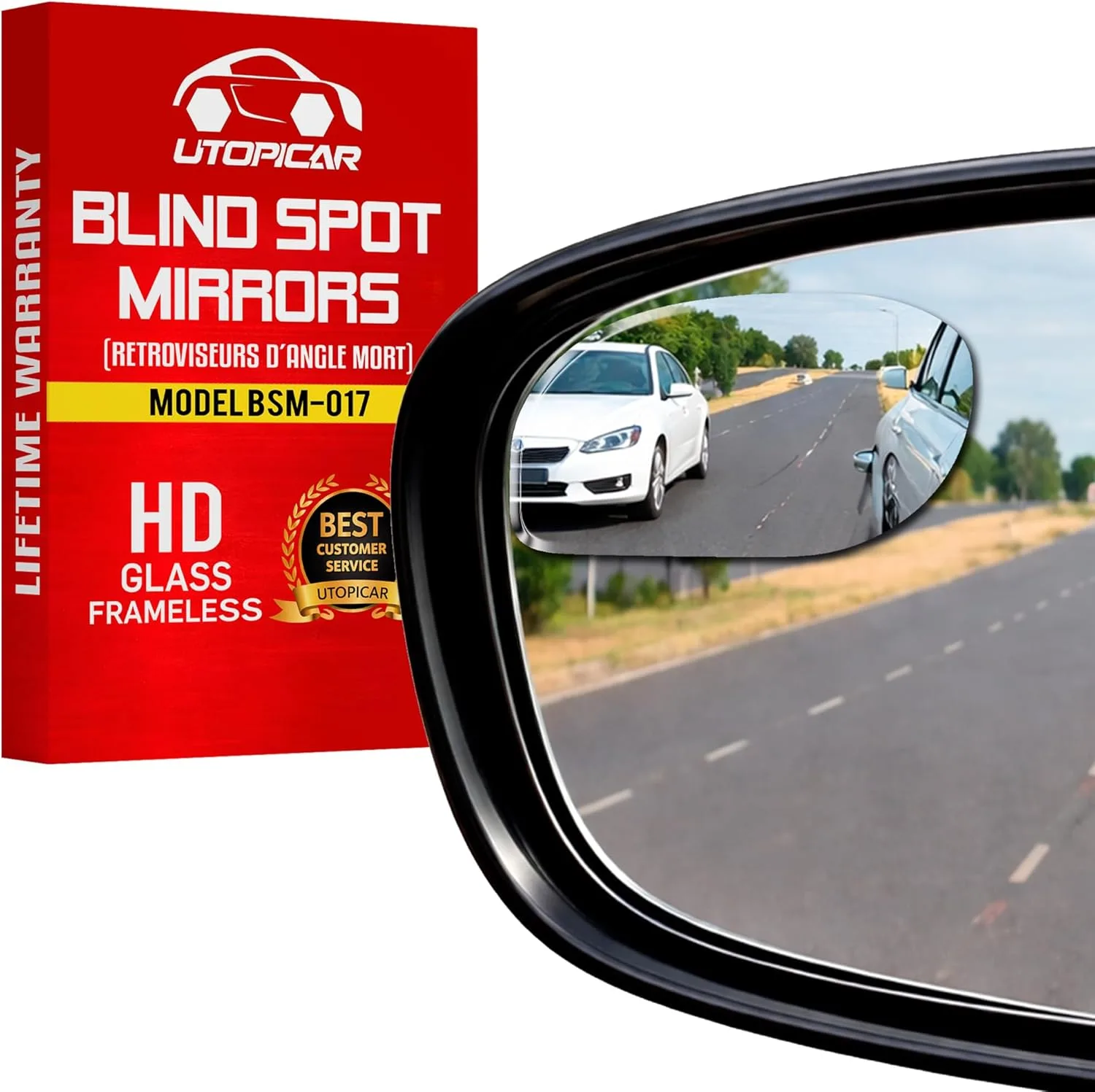 Stick-On Convex Mirrors for Confident Lane Changes in Heavy Traffic