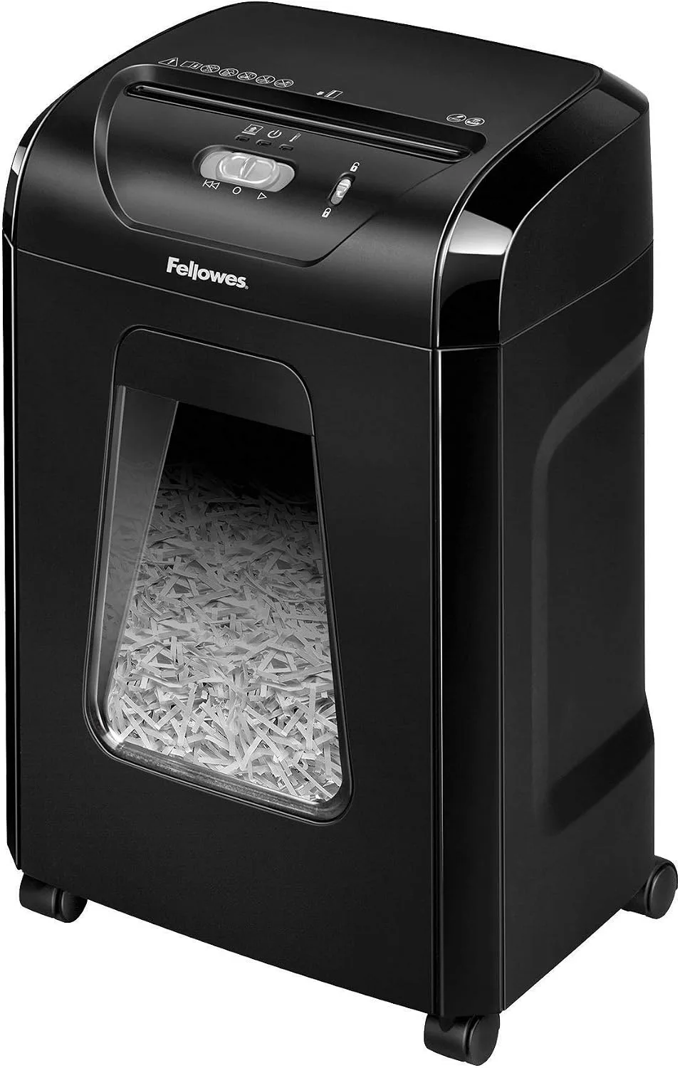 Fellowes 14C10 fourteen sheet cross-cut home office paper shredder with a pullout bin window