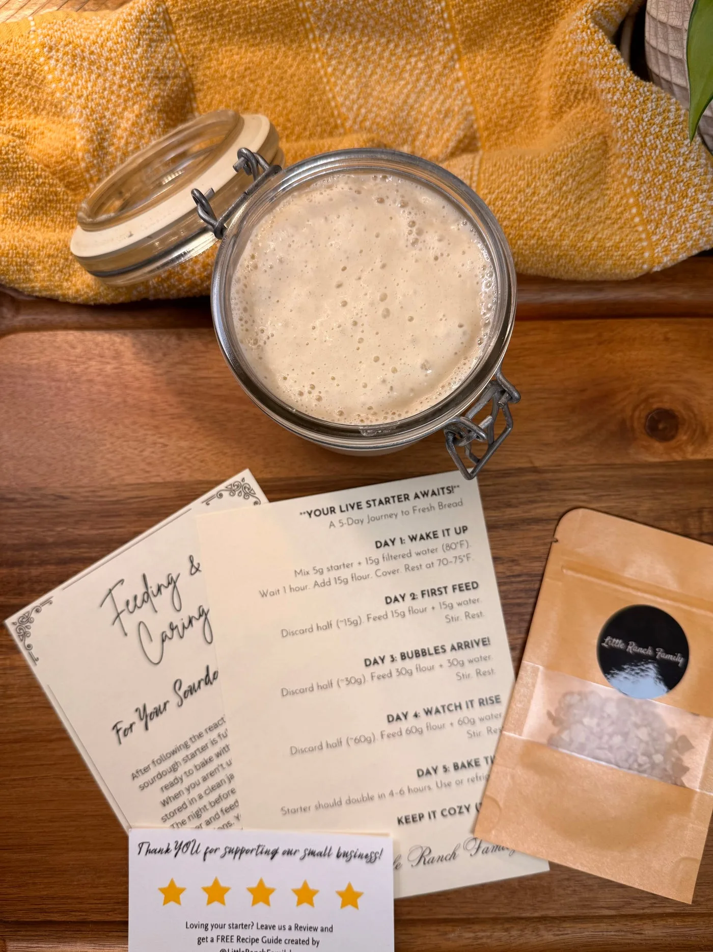 Little Ranch Family - Organic sourdough starter kit