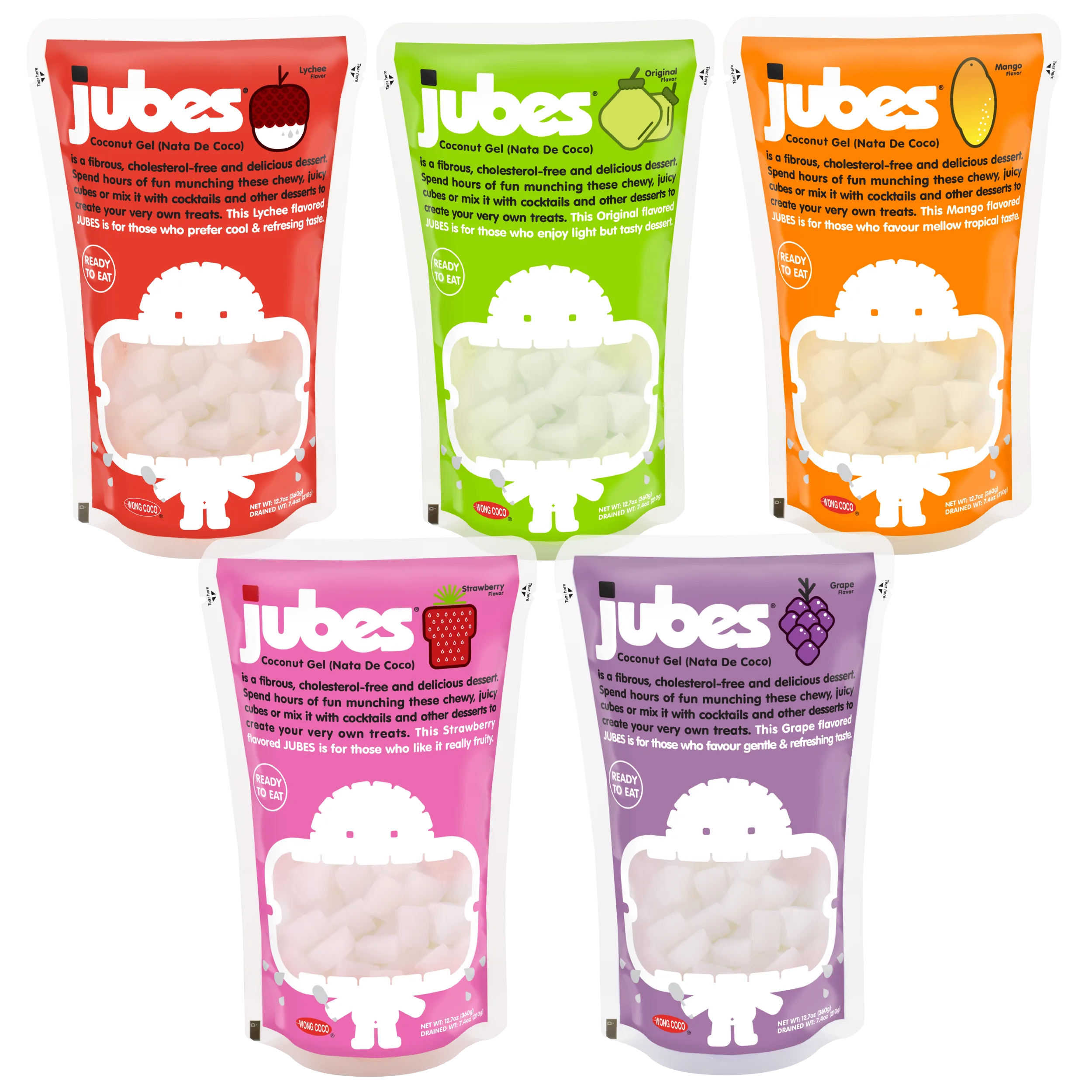 JubesUSA - Jubes Nata de Coco coconut jelly variety pack