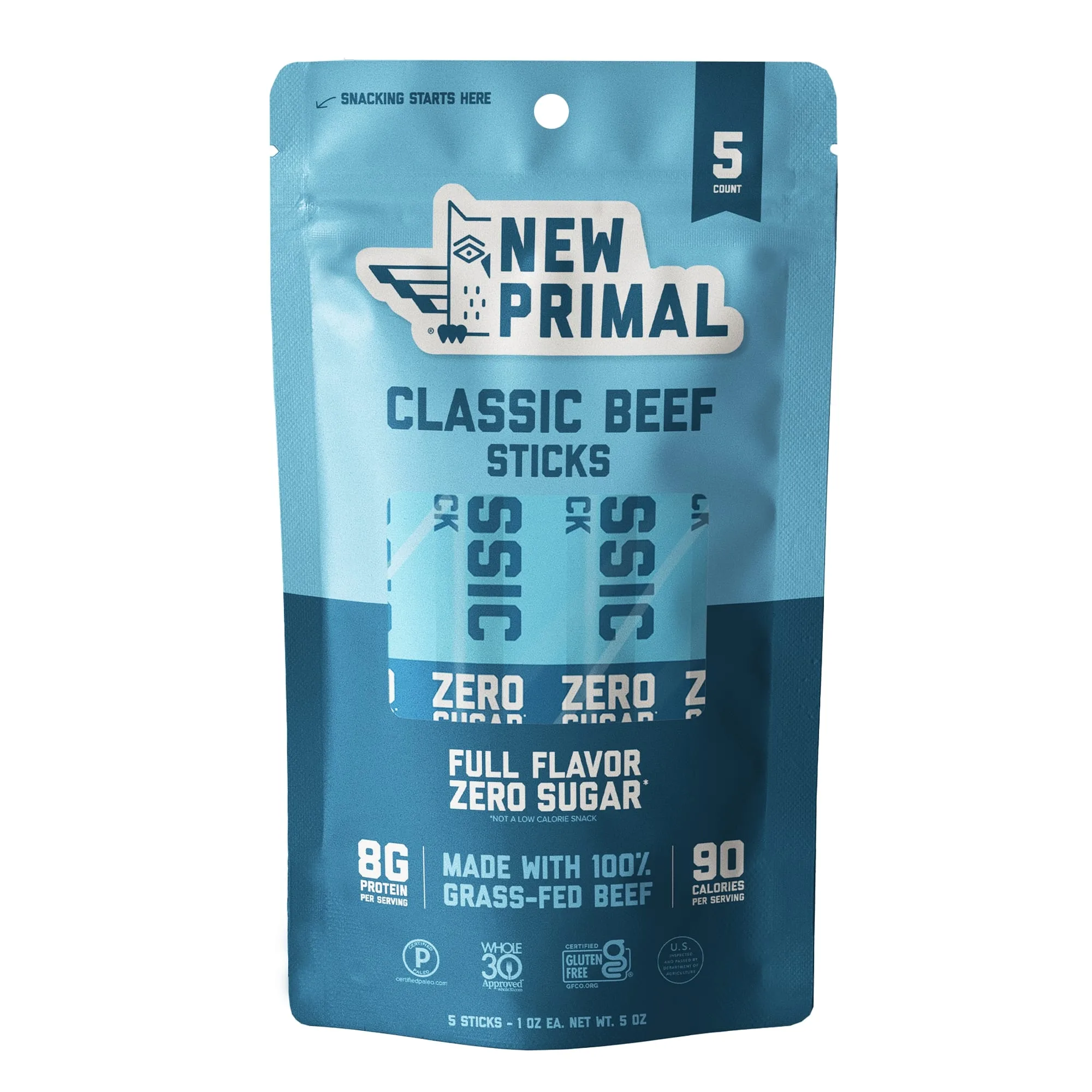 New Primal - New Primal grass-fed beef meat sticks