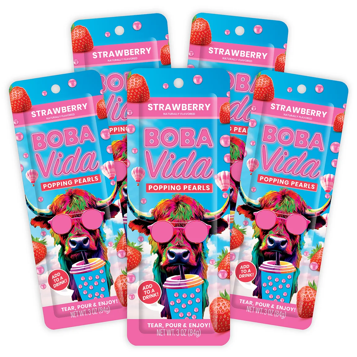 BobaVida - Strawberry Popping Boba