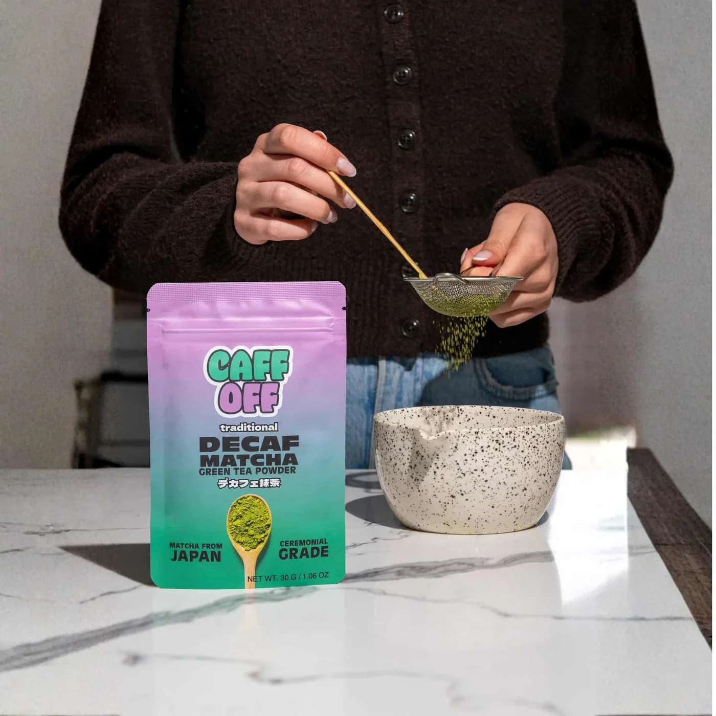 Caff Off - Caff Off decaf matcha green tea powder
