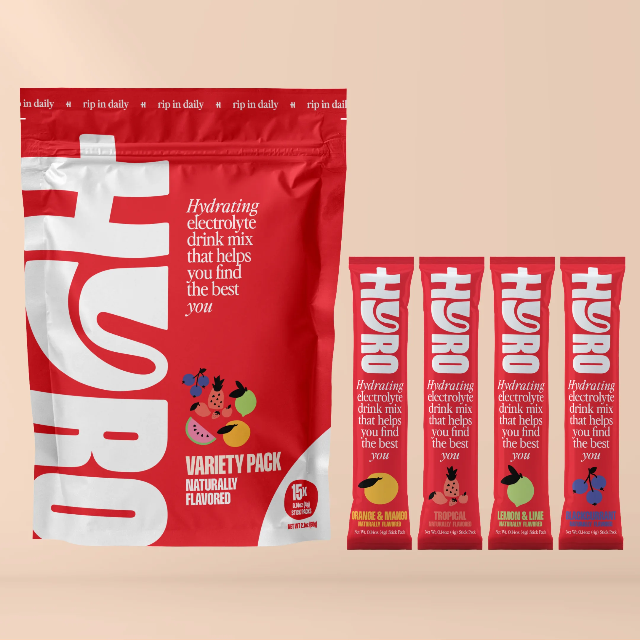 Hyro - Hyro Variety Pack electrolyte stick packs