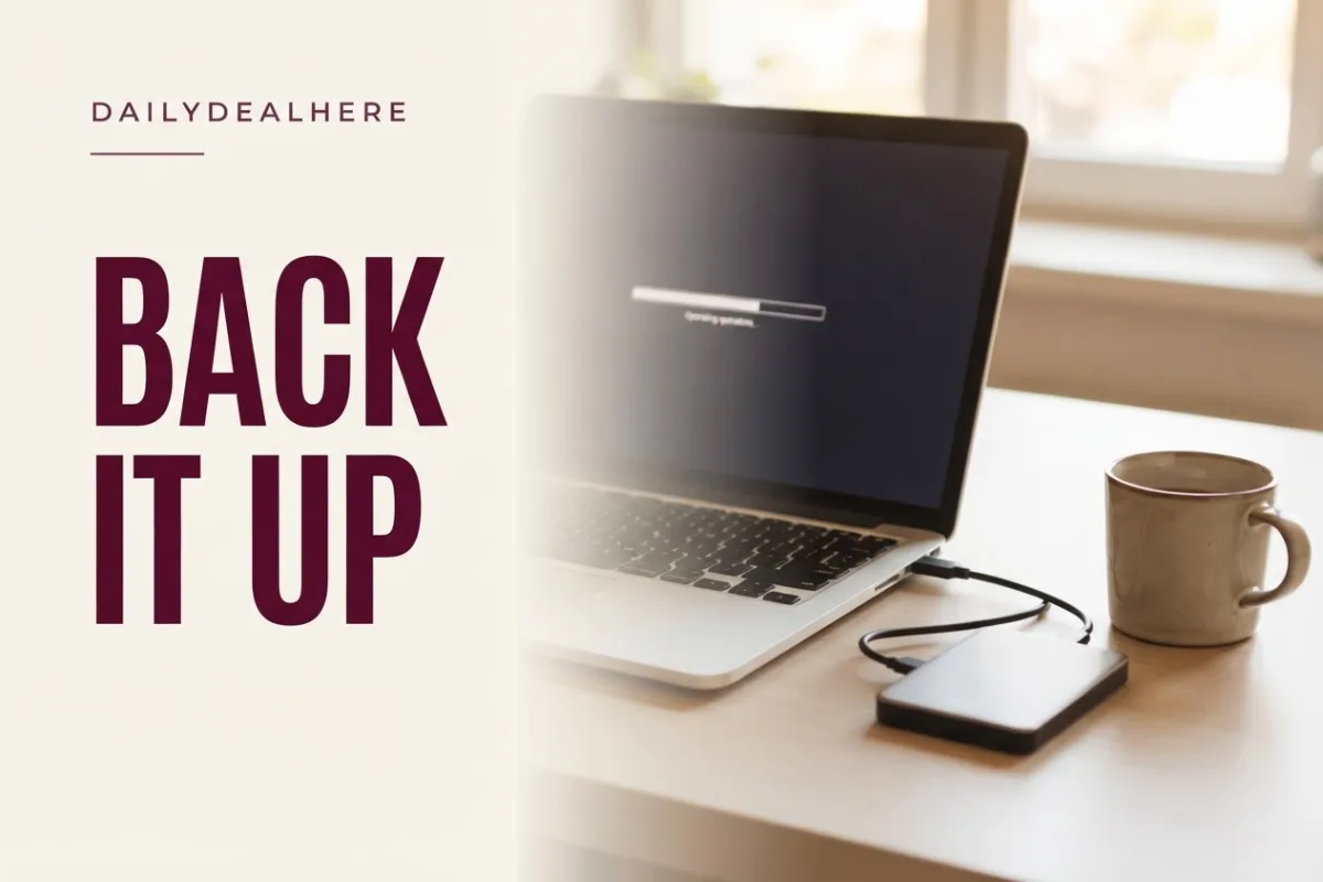 Laptop backing up to an external drive