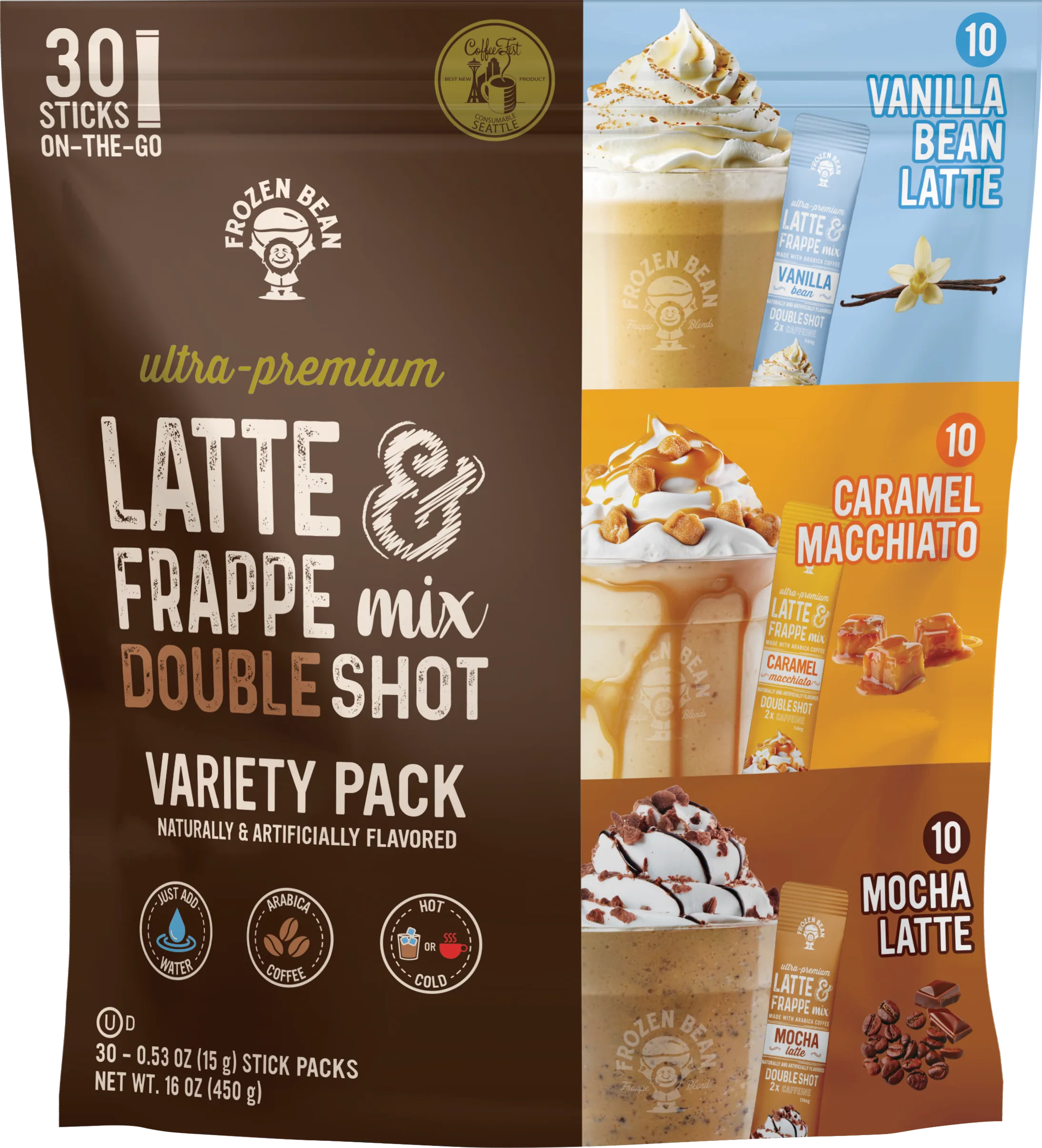 The Frozen Bean - Frappe and Latte Instant Mix Variety Pack