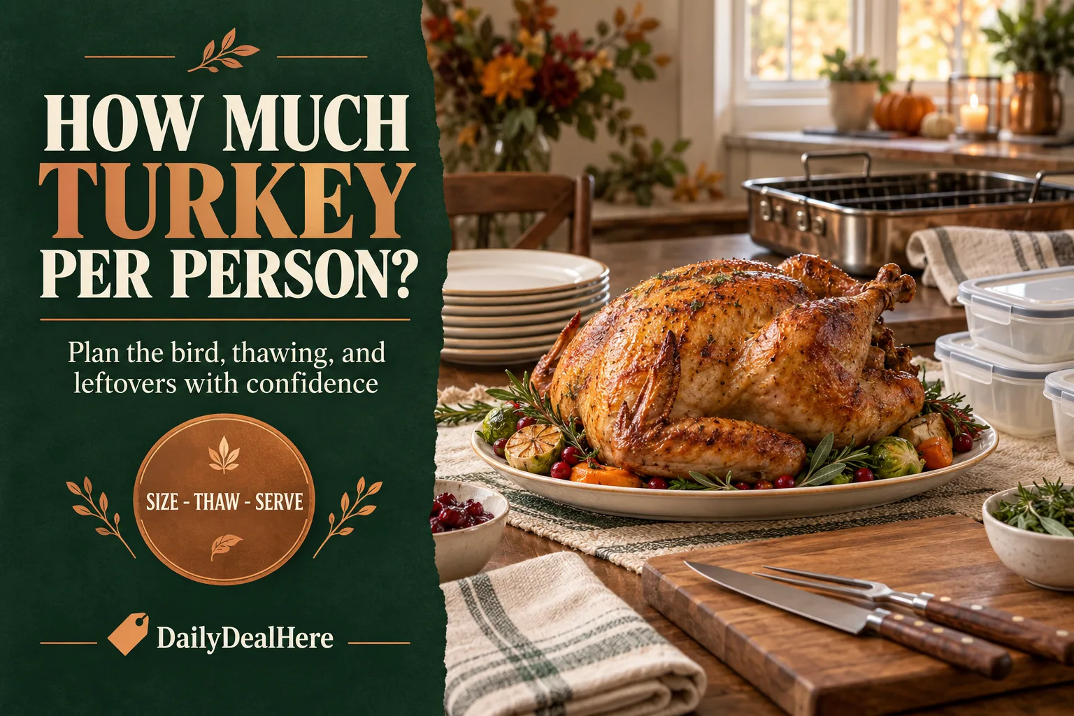 How Much Turkey per Person: Sizing, Thawing and Leftovers