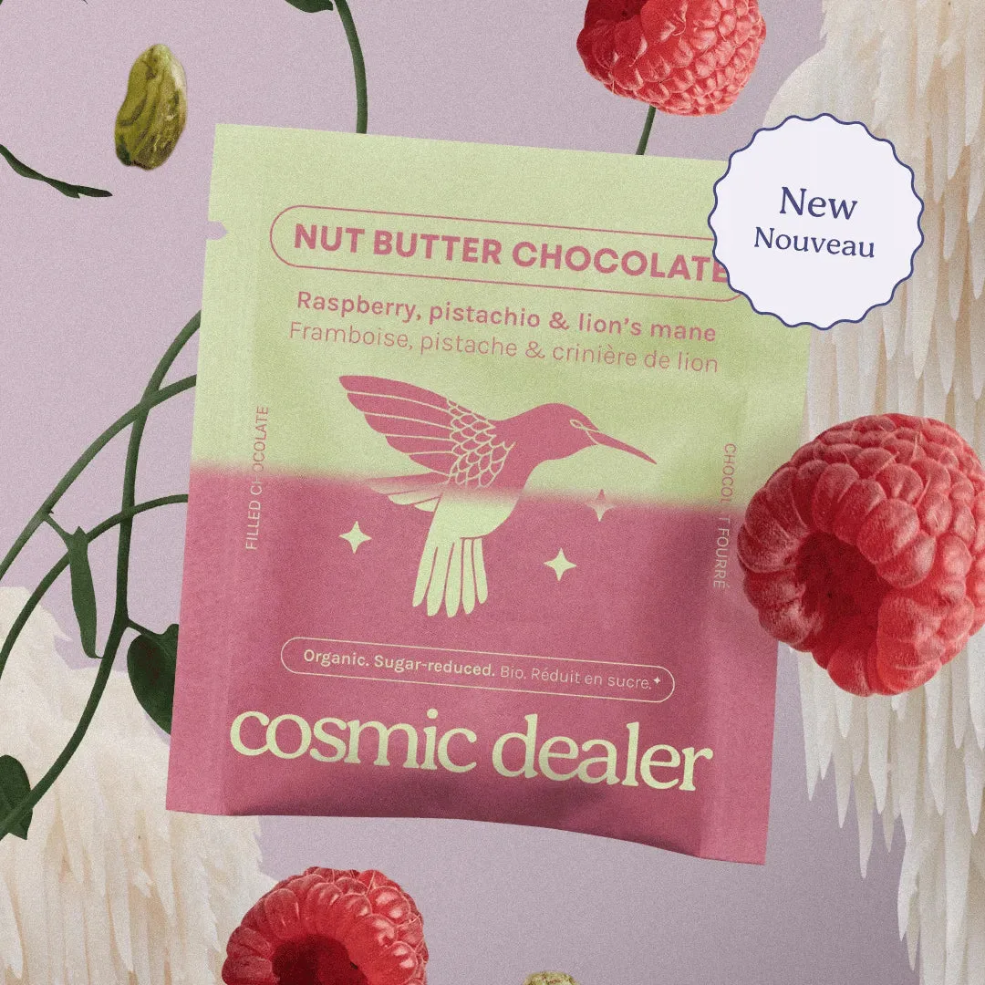 Cosmic Dealer - Raspberry and pistachio chocolate - getcosmicdealer.com