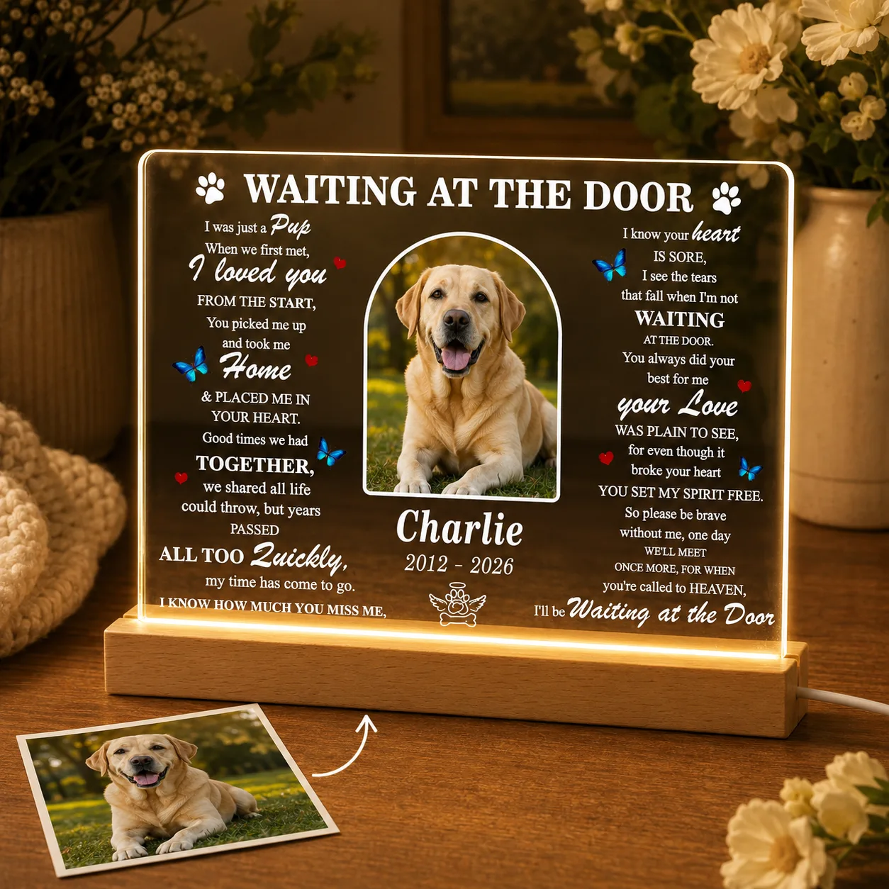 EO.Craftworks - EO.Craftworks personalized photo wooden LED light