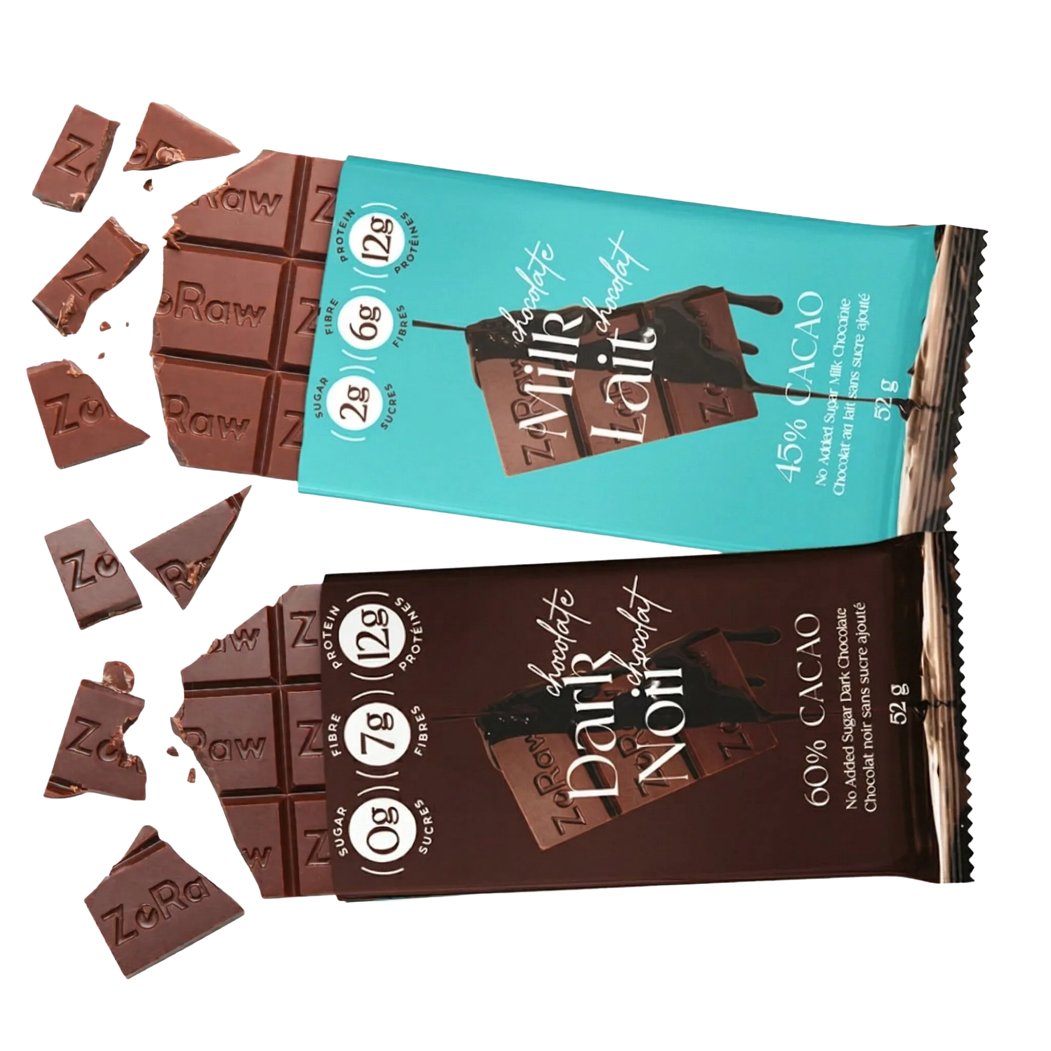 ZoRaw Chocolates - ZoRaw protein chocolate bars variety box